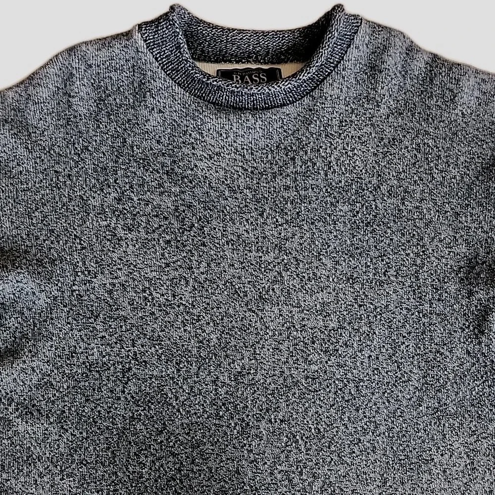 VTG 90s Y2K Roll Neck Sweater Mens Sz L Blue Slouchy Boxy Fisherman Indie Grunge